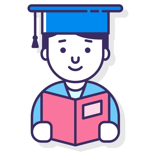 student Flaticons Lineal Color ikona