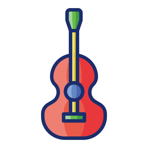 Guitar Flaticons Lineal Color icon