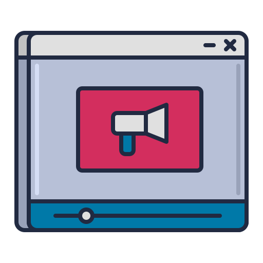 Video marketing Flaticons Lineal Color icon
