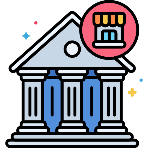 Bank Flaticons Lineal Color icon