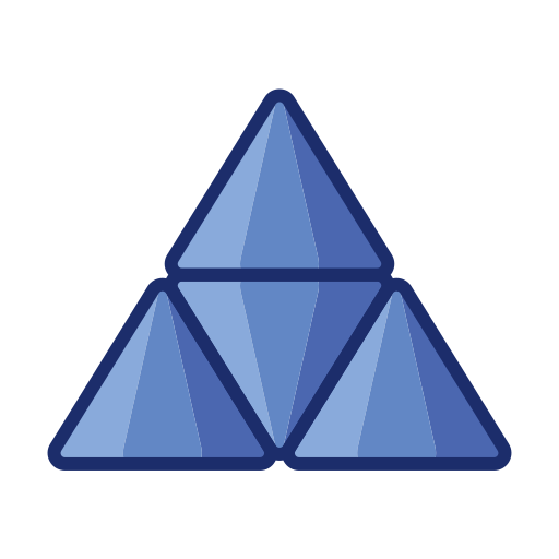 Triangle Flaticons Lineal Color icon
