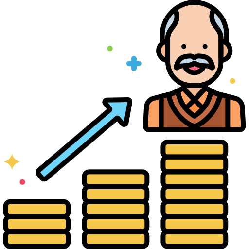 pensionsplan Flaticons Lineal Color icon
