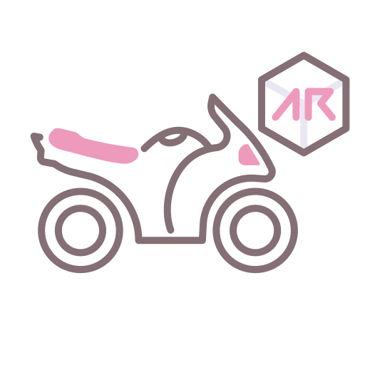 Motorbike Flaticons Lineal Color icon