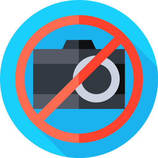 No camera Flat Circular Flat icon