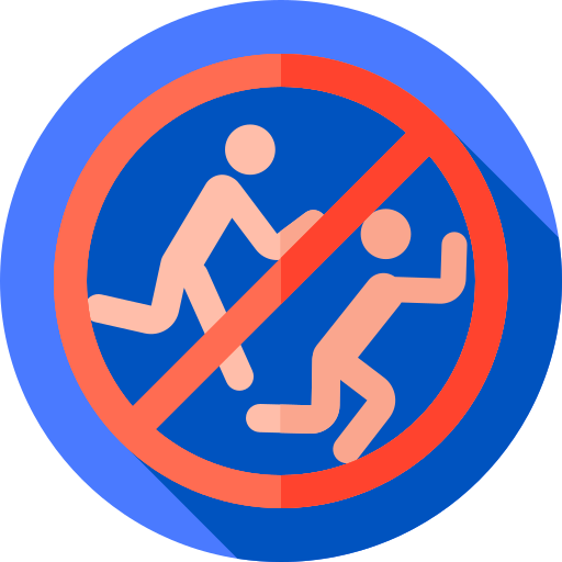 Prohibidos los juegos violentos Flat Circular Flat icono