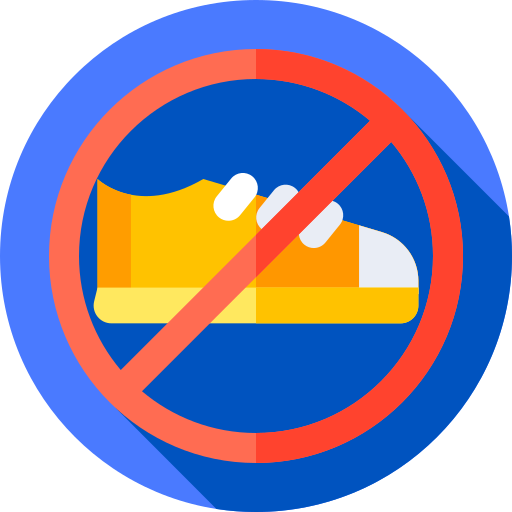 No shoes Flat Circular Flat icon