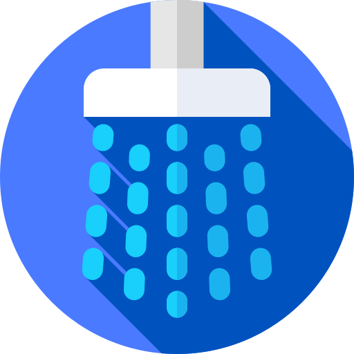 prysznic przed Flat Circular Flat ikona