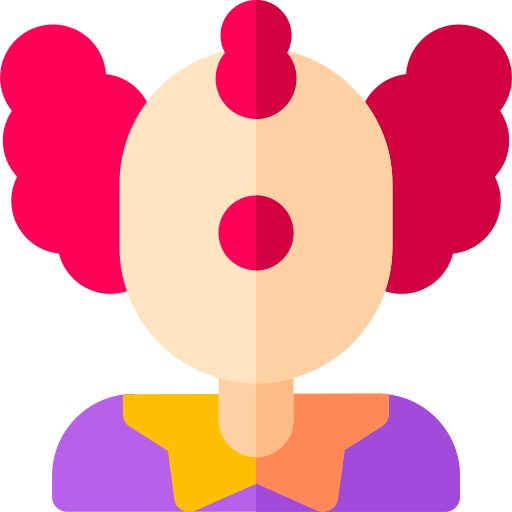 clown Basic Rounded Flat icoon