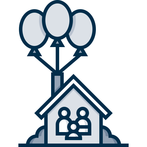 Casa Detailed Grey Lineal color icono