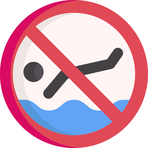 No lanzarse a la piscina Special Flat icono