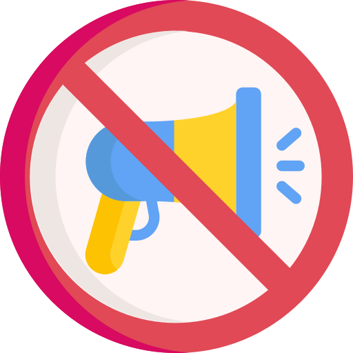 No yelling Special Flat icon