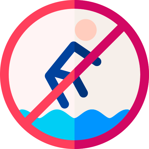 No jumping Basic Rounded Flat icon