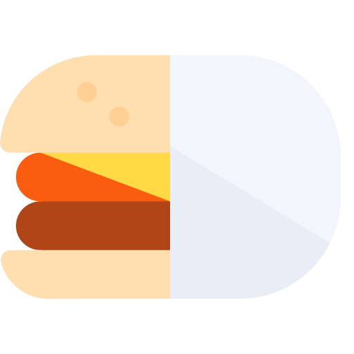 burger z serem Basic Rounded Flat ikona