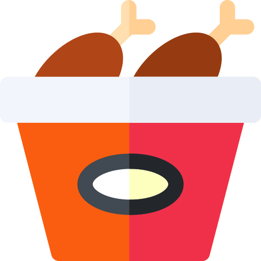 Fried chicken Basic Rounded Flat icon