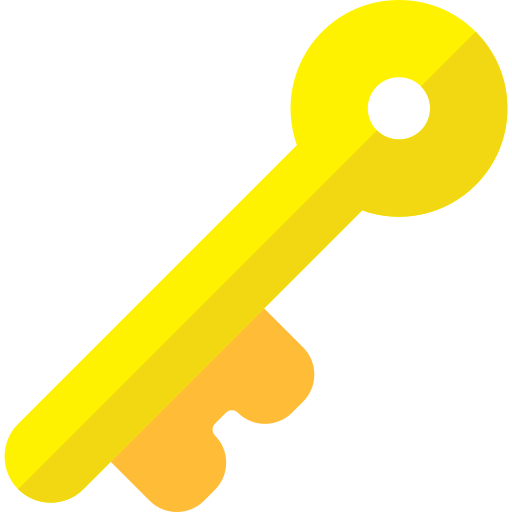 Ключ Basic Rounded Flat иконка