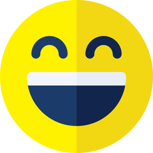 Счастливый Basic Rounded Flat иконка
