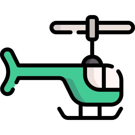Helicóptero Special Lineal color icono