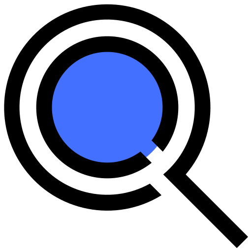 szkło powiększające Inipagistudio Blue ikona