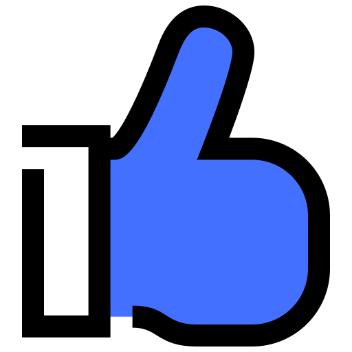 Thumbs up Inipagistudio Blue icon