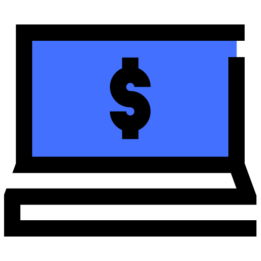 Online banking Inipagistudio Blue icon