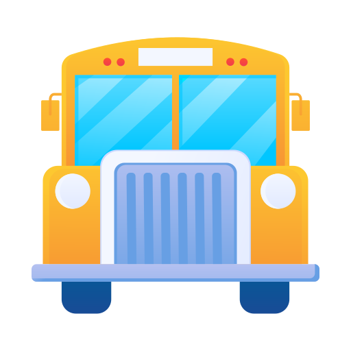 autobus szkolny Inipagistudio Flat ikona