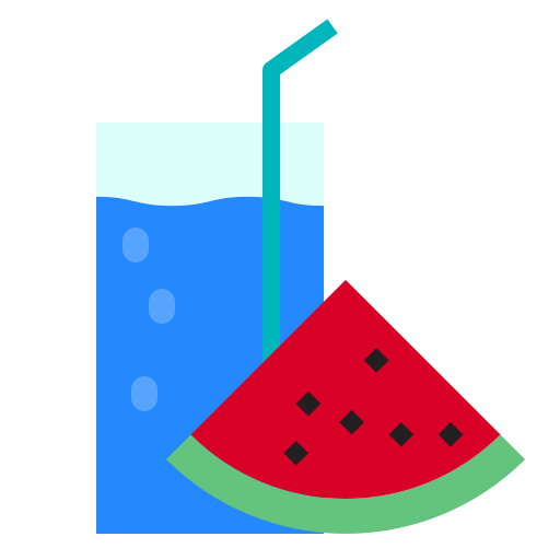Watermelon juice Payungkead Flat icon