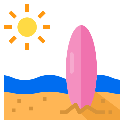 surfbrett Payungkead Flat icon
