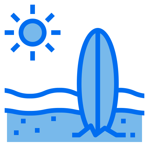 Surfboard Payungkead Blue icon