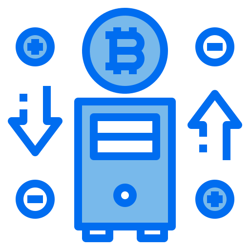 Bitcoin Payungkead Blue Ícone