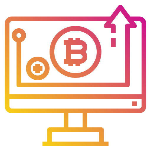 bitcoiny Payungkead Gradient ikona