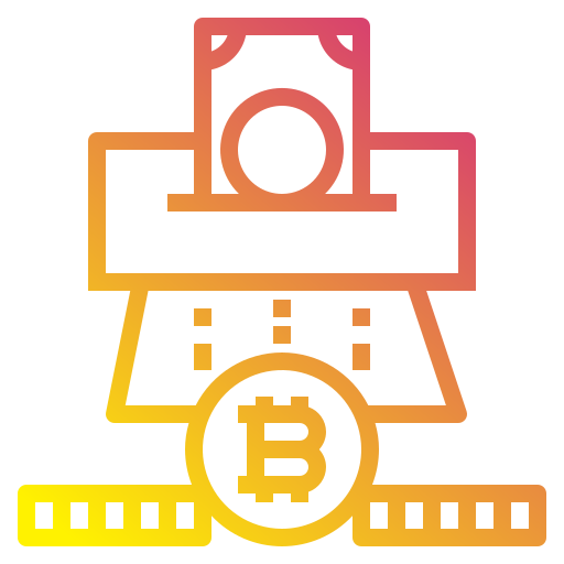 Bitcoin Payungkead Gradient icon
