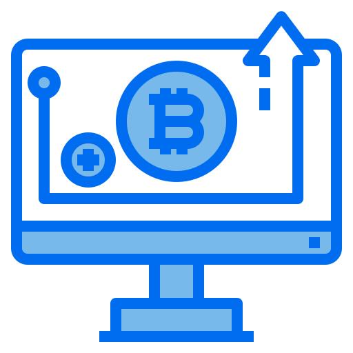 Bitcoin Payungkead Blue icon