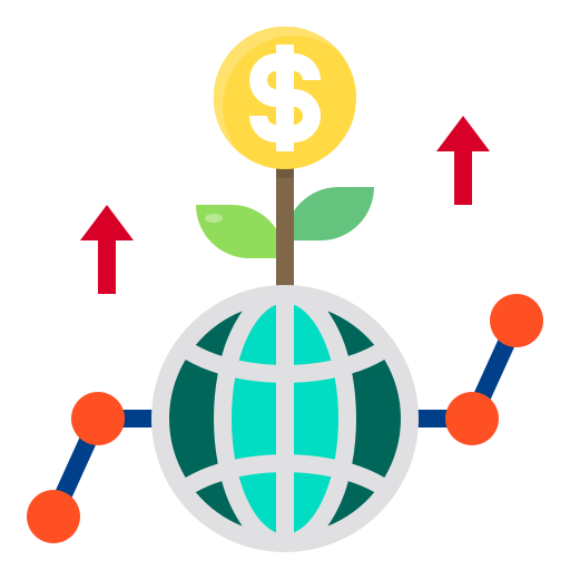crecimiento del dinero Payungkead Flat icono