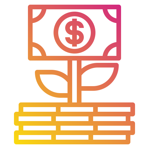 crecimiento del dinero Payungkead Gradient icono