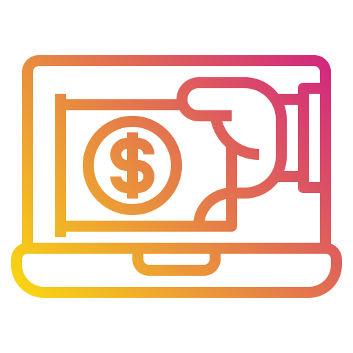 Online money Payungkead Gradient icon