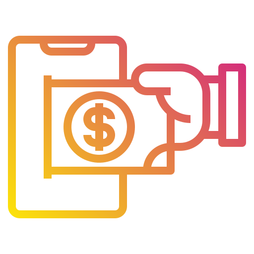 Online money Payungkead Gradient icon