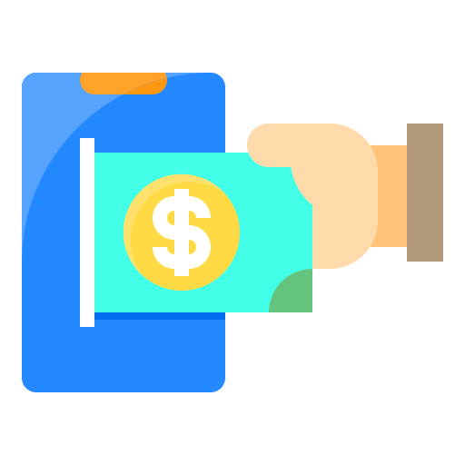 Online money Payungkead Flat icon