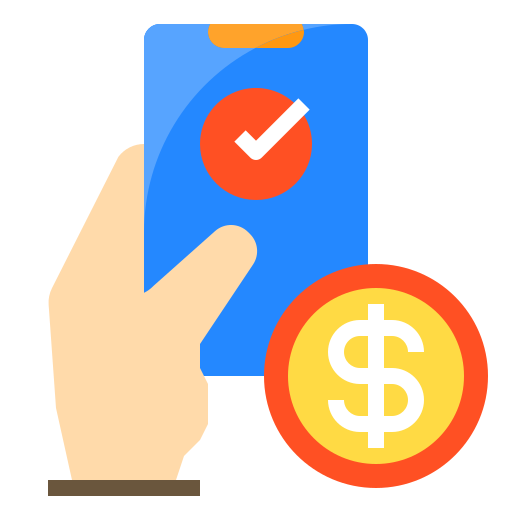 online-geld Payungkead Flat icon
