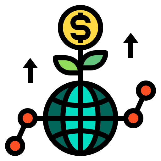 crescita del denaro Payungkead Lineal Color icona