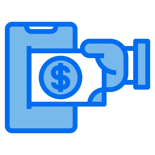 pieniądze w internecie Payungkead Blue ikona