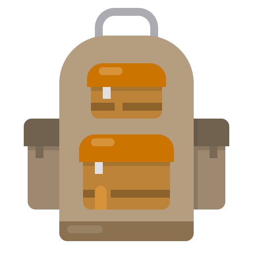 Backpack Payungkead Flat icon