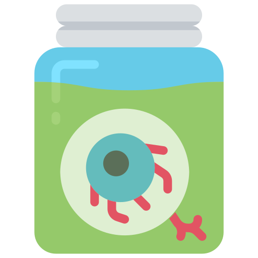 Eye jar Juicy Fish Flat icon