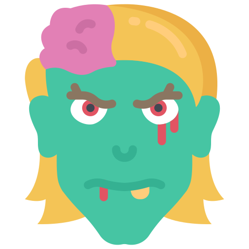 zombie Juicy Fish Flat icoon