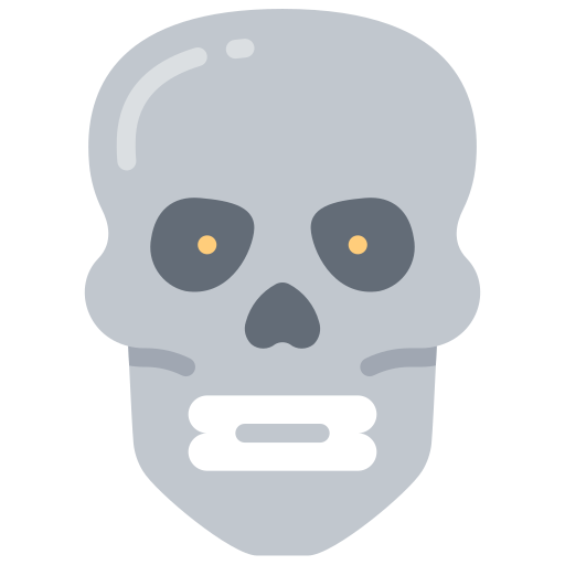 Skull Juicy Fish Flat icon