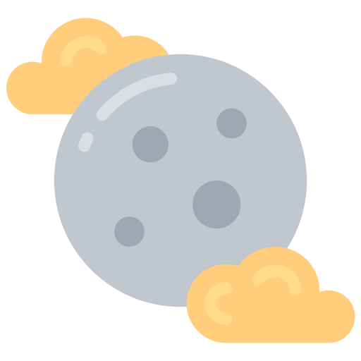 Full moon Juicy Fish Flat icon