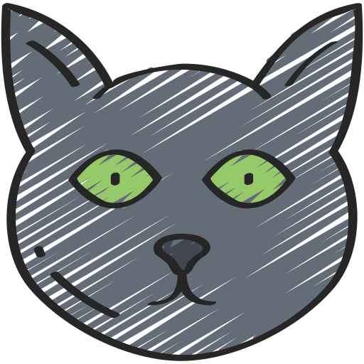 zwarte kat Juicy Fish Sketchy icoon