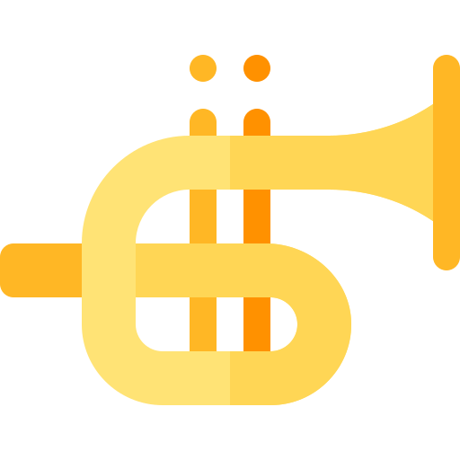 trompet Basic Rounded Flat icoon