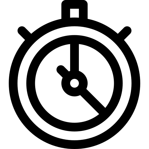 Cronômetro Basic Rounded Lineal Ícone