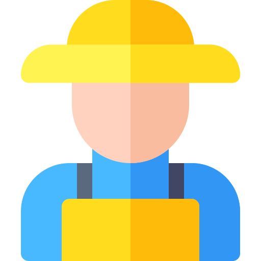 farmer Basic Rounded Flat icon