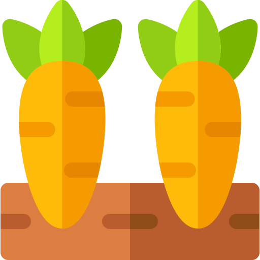 wortels Basic Rounded Flat icoon